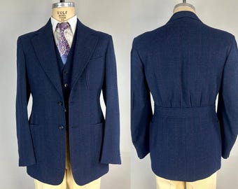 1930s Formal Frank Tuxedo | Vintage 30s Three Piece Black Wool