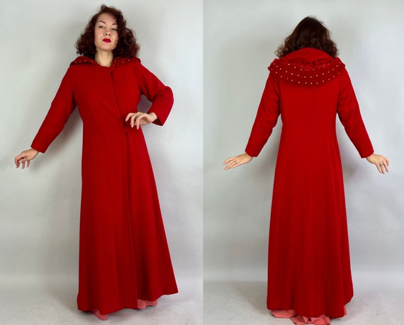 1940s Little Red Riding Hood Goes Glitz Coat | Vi… - image 6