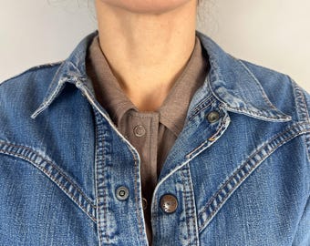 1950s Too Cute Tex'n Denim Jacket | Vintage 50s Faded Indigo Blue