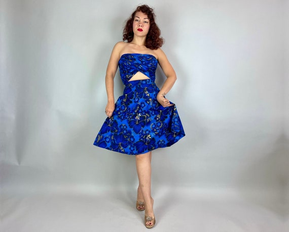 1950s Sultry Sunning Set | Vintage 50s Blue and G… - image 3