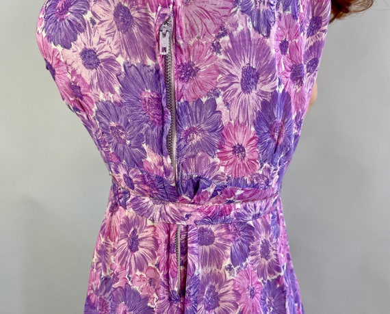 1940s Bursting Blooms Dress | Vintage 40s Pink an… - image 10