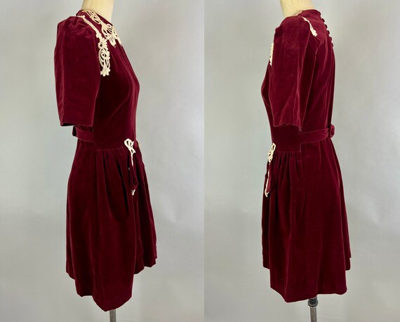 1930s Cutie in Cabernet Dress | Vintage 30s Ruby … - image 5