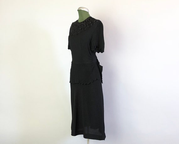 1940s Sequin Neckline Dress | Vintage 40s Gorgeou… - image 8