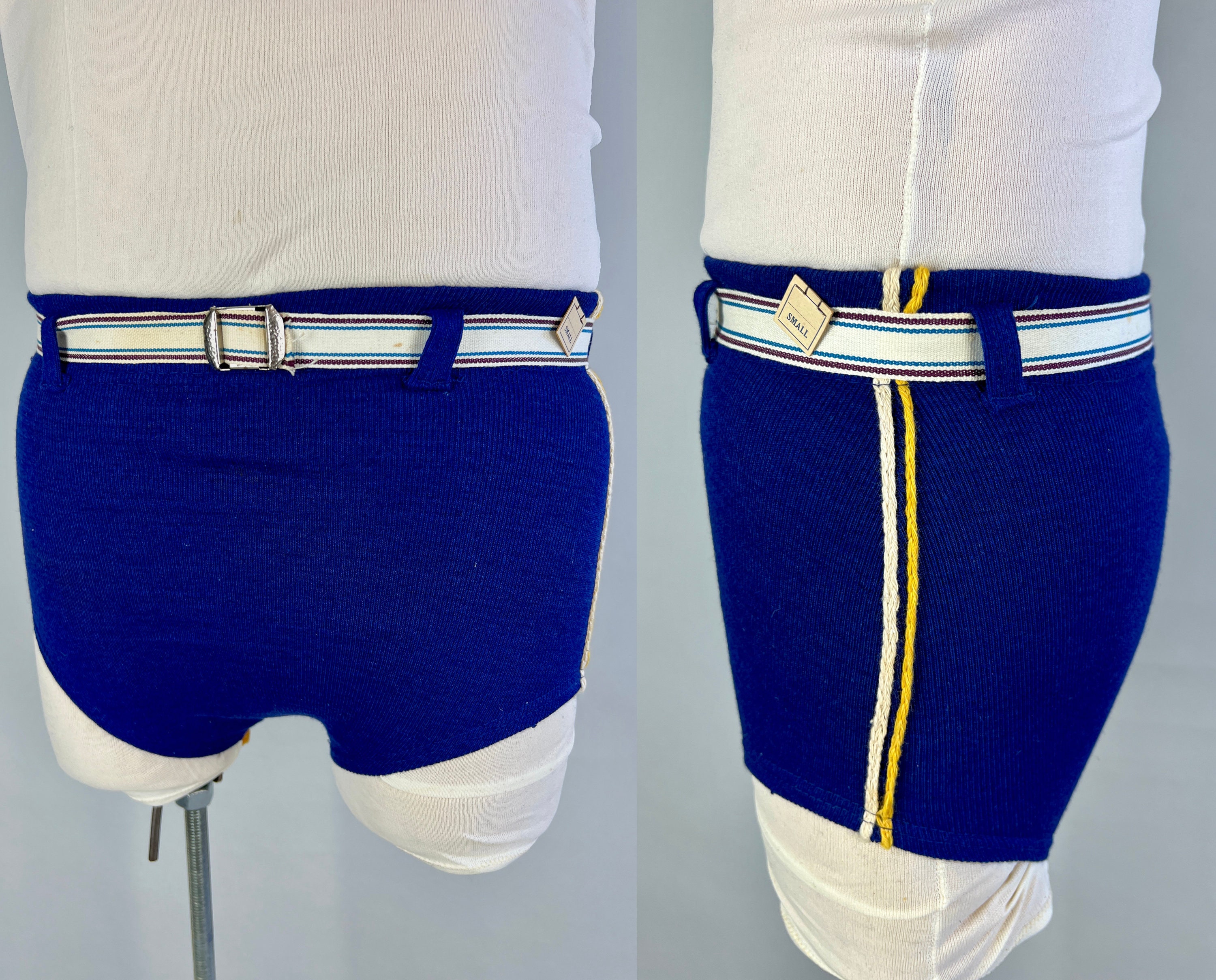 Men's belted hotsell swim trunks