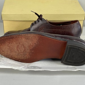 1960s Sporty Florsheim Shoes Vintage 60s Leather Pecan Brown Apron Toe ...