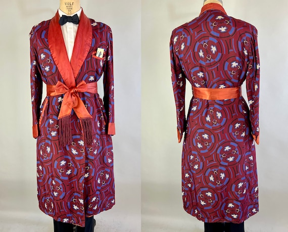 1940s Streamline Moderne Robe | Vintage 40s Burgu… - image 2