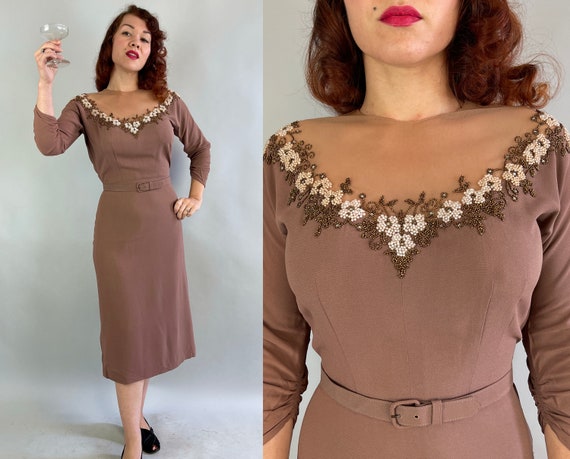 1940s Cocktail Chanteuse Dress Vintage 