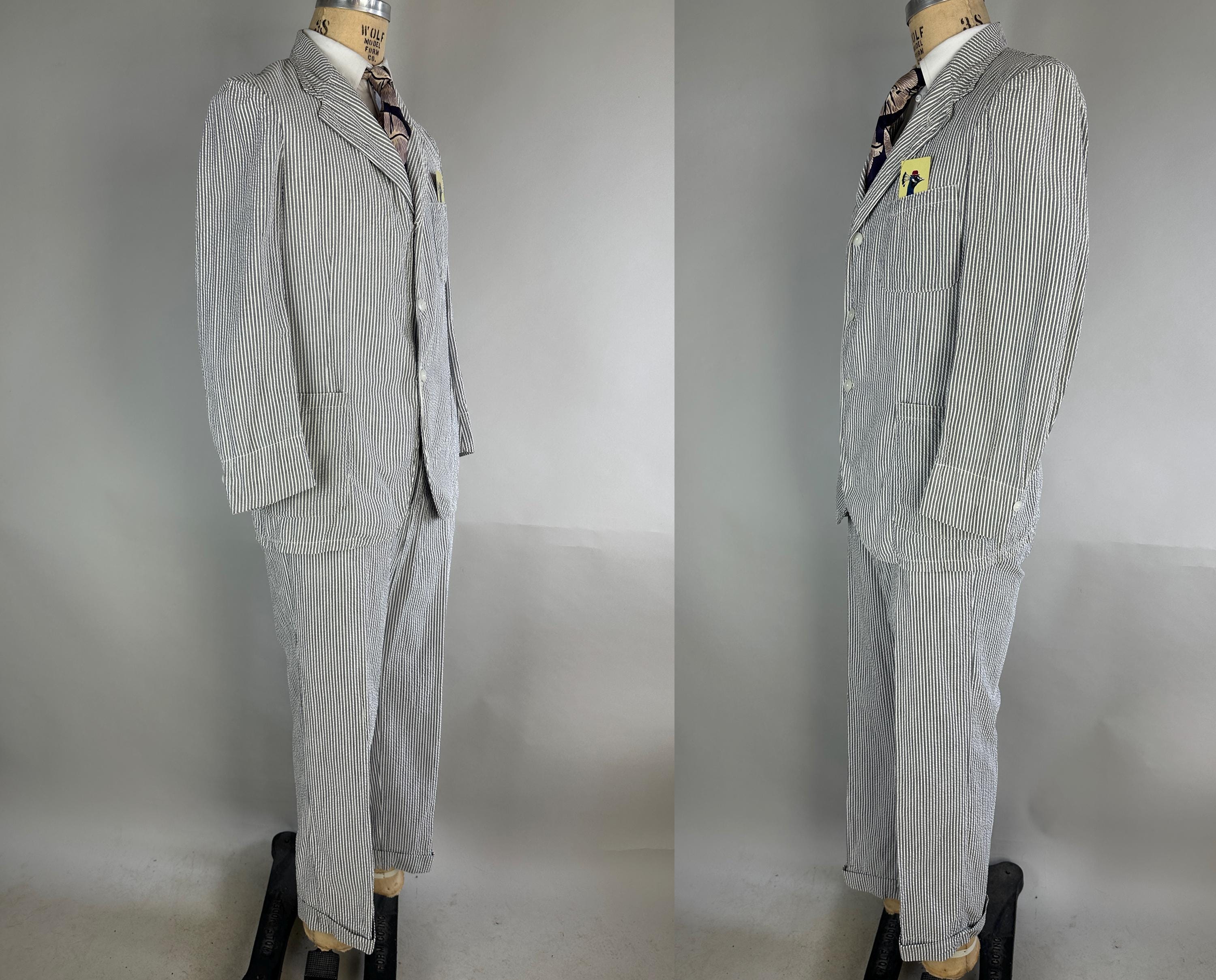 90s IDOL Jacket Seersucker Jacket ヴィンテージ 90s IDOL Jacket Seersucker Jacket ヴィンテージ