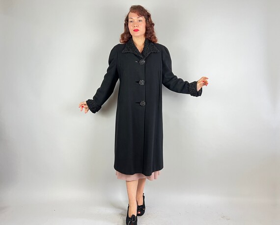 1940s Luscious Lamb Overcoat | Vintage 40s Noir B… - image 6