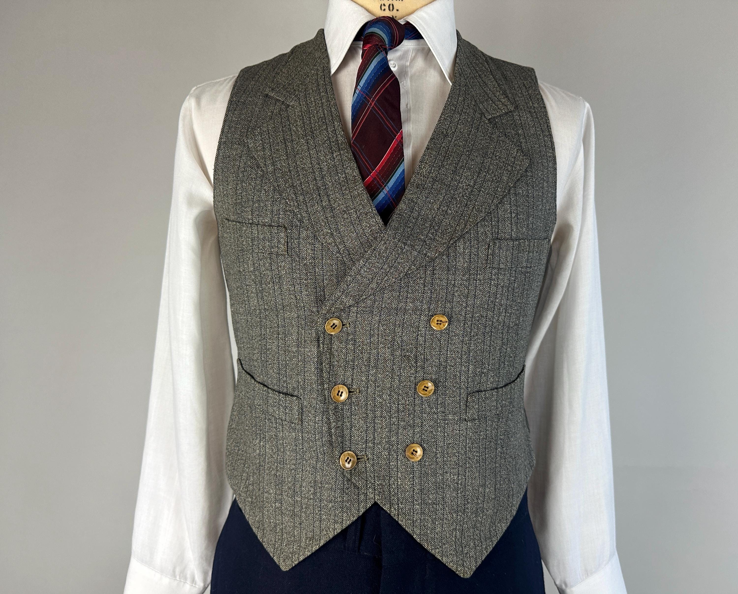 1920s MENS vintage BEST AMERICAN Houndstooth Rarest VEST