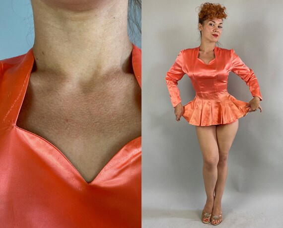 1940s Dance Hall Doll Set | Vintage 40s Salmon Pin