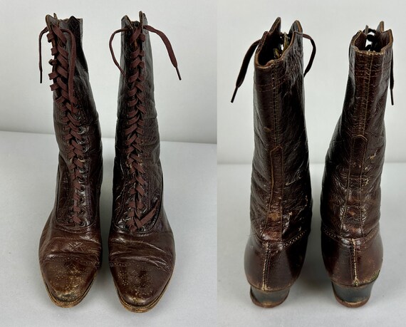 1800s Blessed Brown Boots | Vintage Antique Victo… - image 6