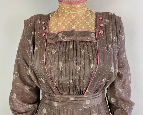 1910s Circled in Silk Dress | Antique Vintage Edw… - image 5