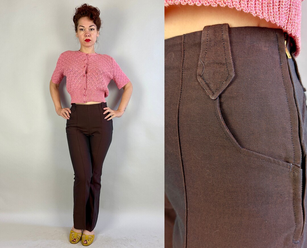 パンツ 50s Vintage 2tuck Wide Brown Trousers 50s Vintage 2tuck Wide Brown Trousers メンズ