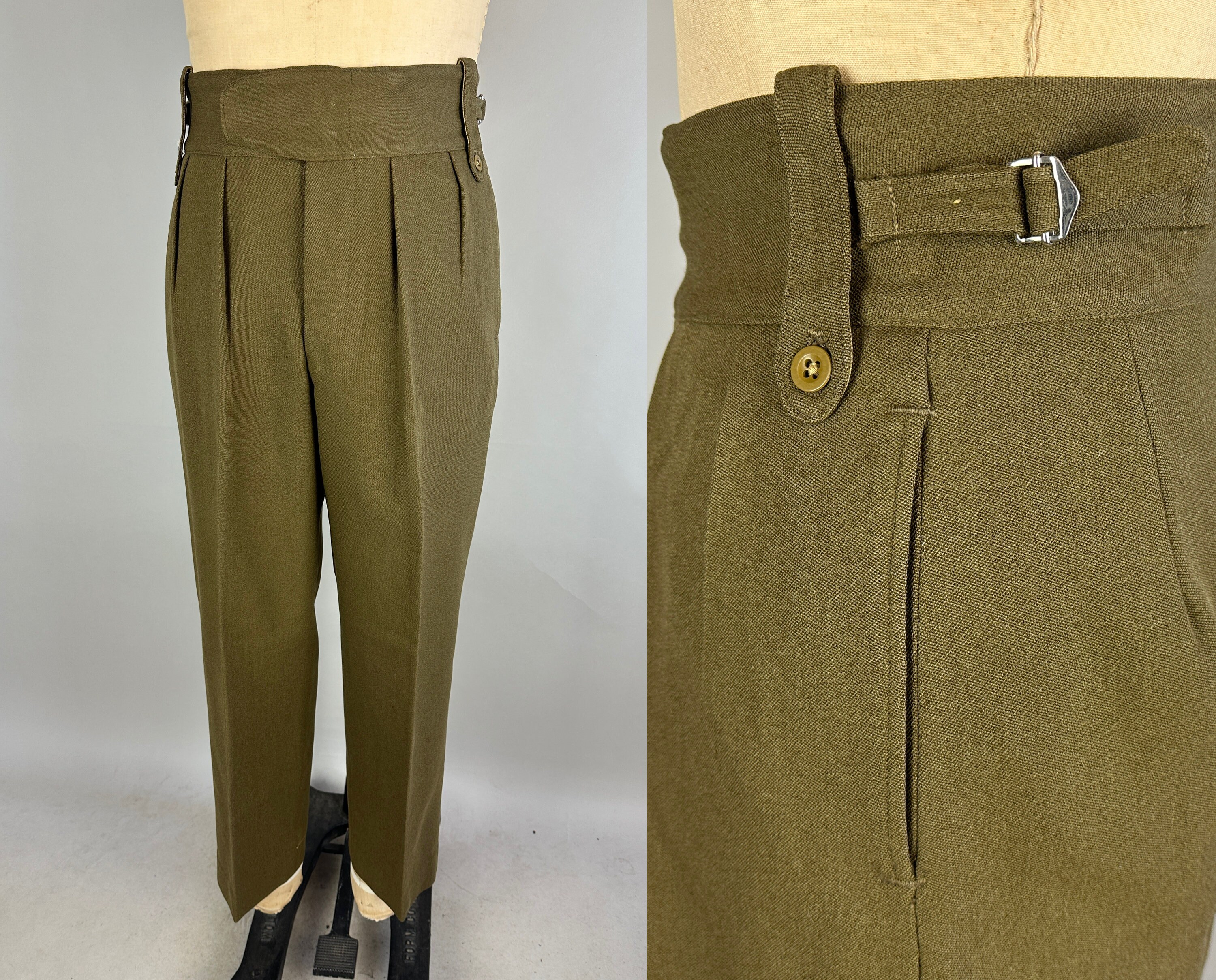 Wool Regimental Stripe Pants