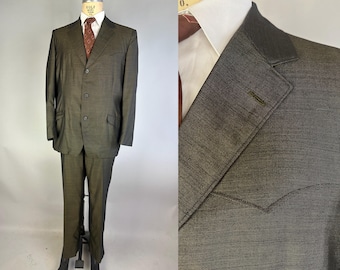 m*m様 1950s Vintage 2piece Setup Suit 1950s King of Suits | Vintage 50s Black and Brass Striped Wool Two