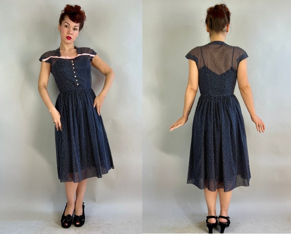 1940s Polka Dot Perfection Dress | Vintage 40s Na… - image 9