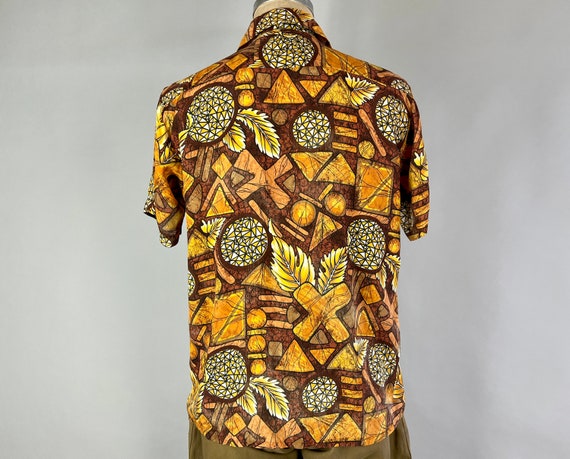 1950s Golden Hour Hawaiian Shirt | Vintage 50s Ra… - image 4