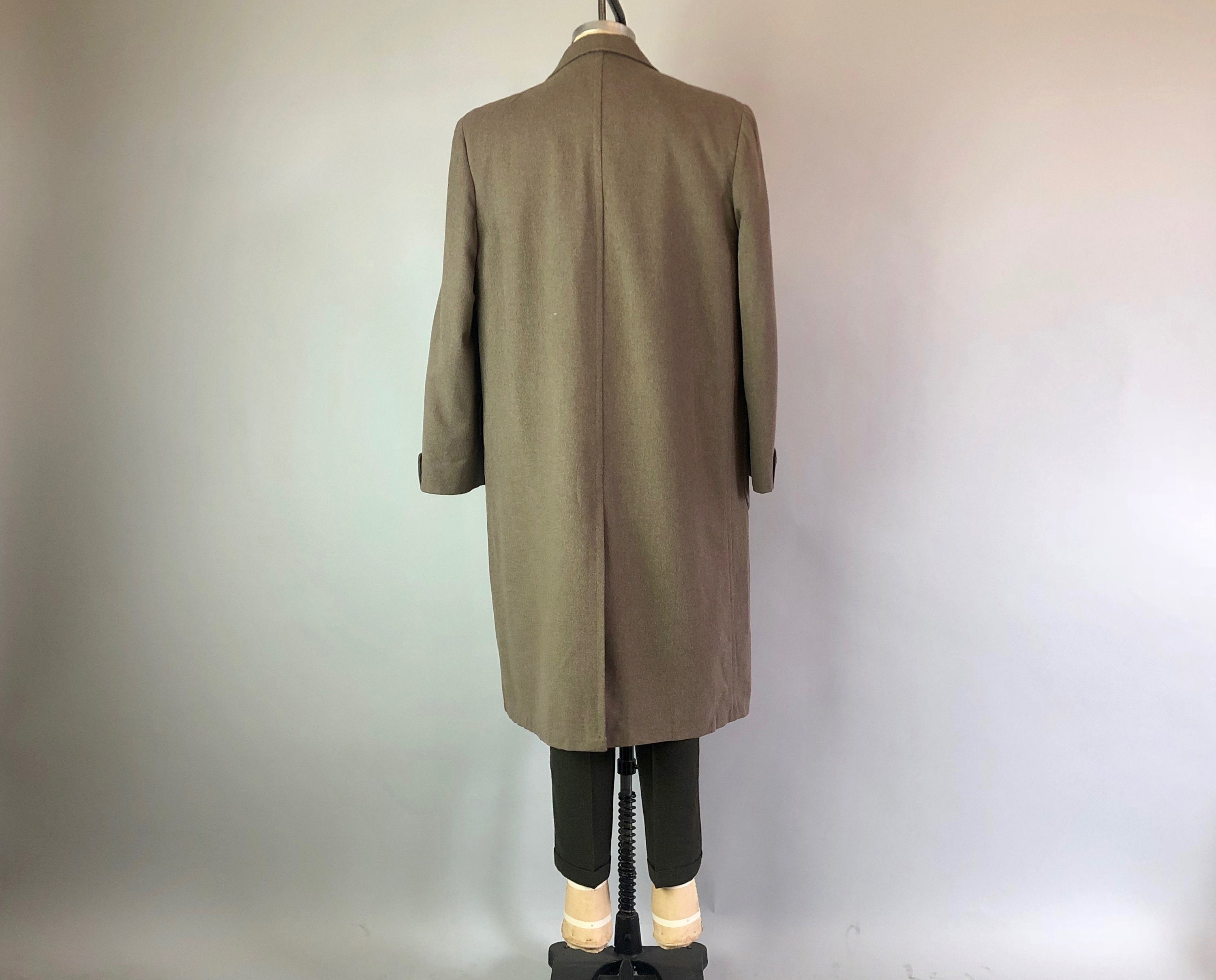 1950s Mens Taupe Overcoat Vintage 50s Poised Beige Brown | Etsy