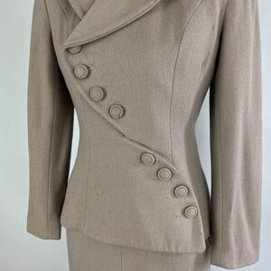 1940s Sultry Sway Suit Vintage 40s Dove Grey Wool Gabardine - Etsy
