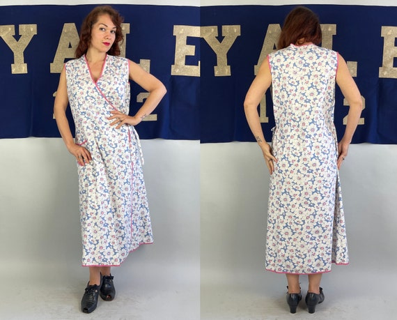 1930s Lazy Daisy Wrap Dress | Vintage 30s White a… - image 10