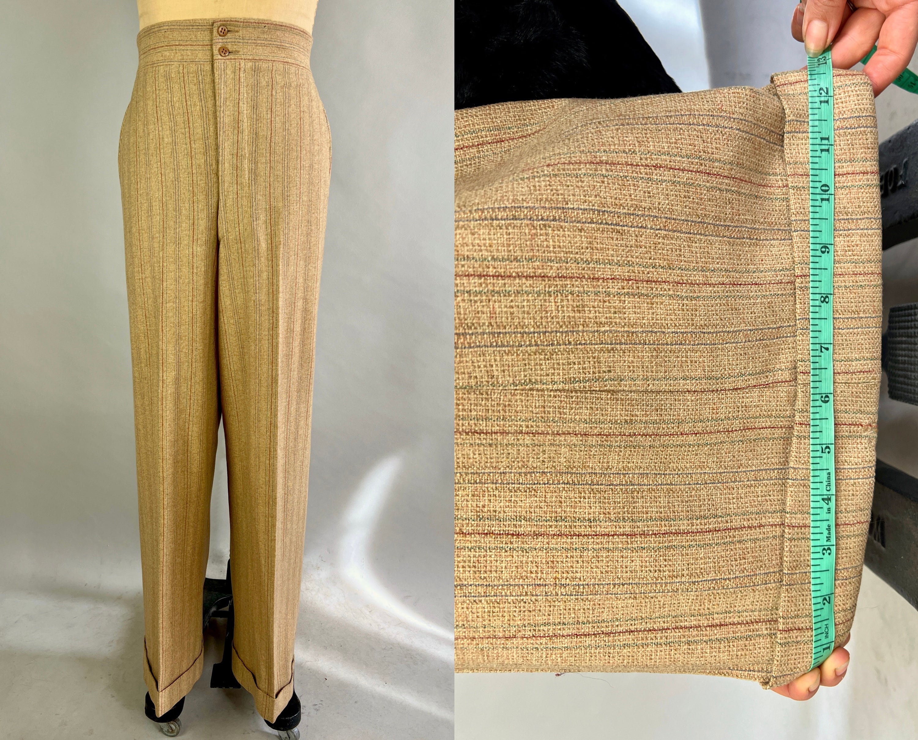 VINTAGE  CAMPUS WOOL SLACKs