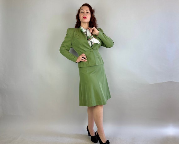 1940s Perfectly Poised Suit | Vintage 40s Seafoam… - image 4