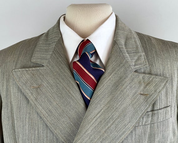 1930s Tropical Tycoon Blazer | Vintage 30s Slate … - image 2