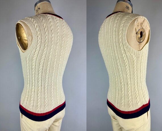 1930s How About a Game of Cricket Sweater Vest | … - image 5