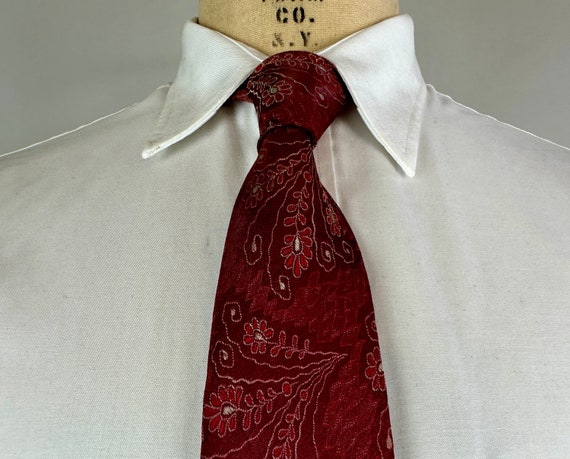 1930s Peacock Feathers Necktie | Vintage 30s Rasp… - image 8