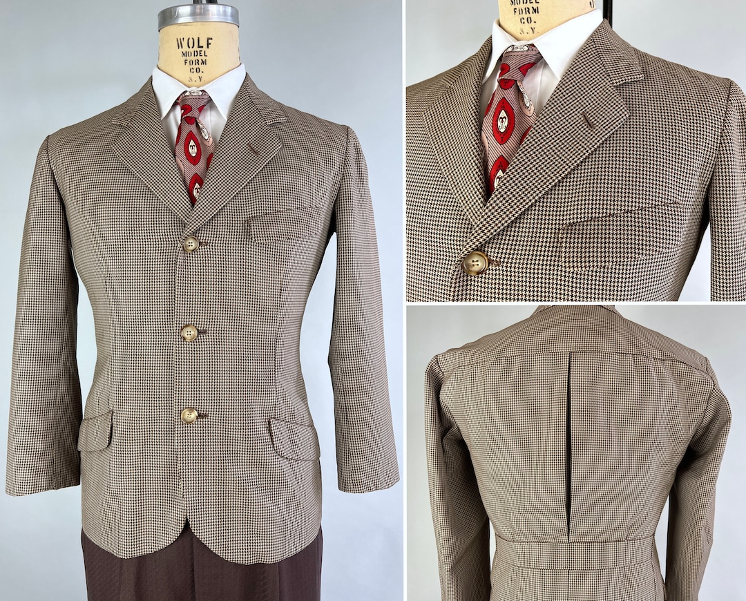 1930s Out With the Hounds Belted Back Jacket | Vintage 30s Shades