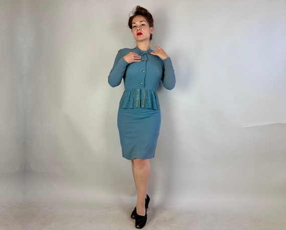1940s Stupendous in Studs Dress | Vintage 40s Dus… - image 4