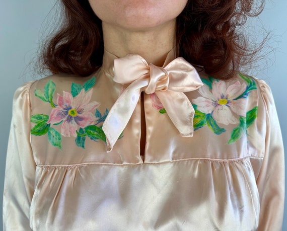 1930s Satin Doll Blouse | Vintage 30s Liquid Rayo… - image 3