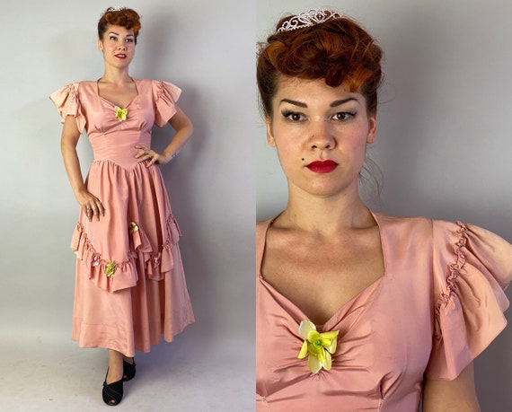 1930s Festive Feminine Gown | Vintage 30s Ballet P