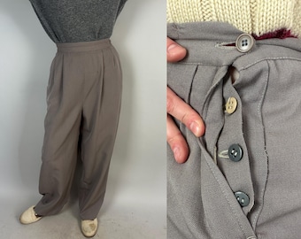 パンツ <SPECIAL>30s~40s wool gabardine slacks 1940s Sporting Ladies Slacks | Vintage 40s Latte Brown Wool
