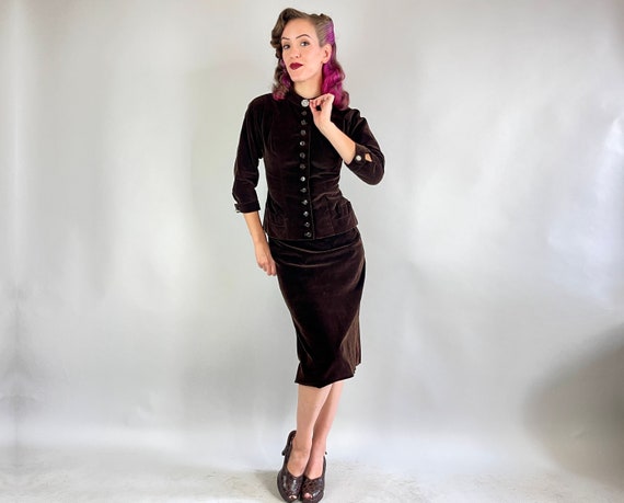 1940s Holiday Espresso Suit | Vintage Dark Brown … - image 6