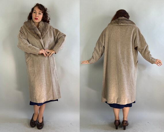 1950s Silver Screen Swing Coat | Vintage 50s Taup… - image 7