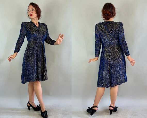 1930s Sparkling Clouds Party Dress | Vintage 30s … - image 4