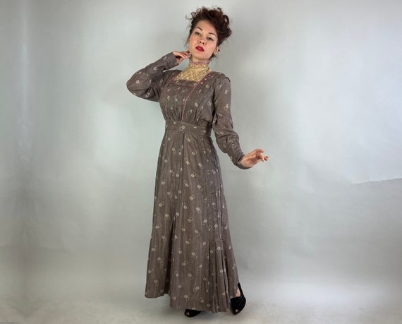 1910s Circled in Silk Dress | Antique Vintage Edw… - image 8