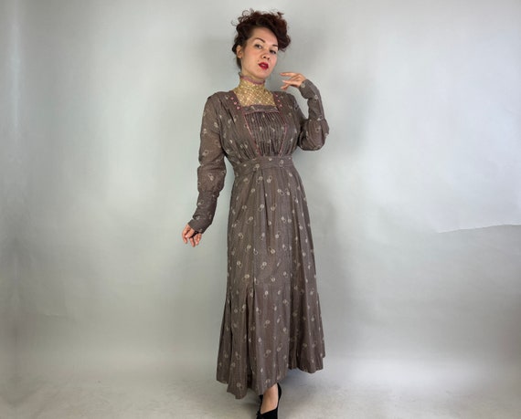 1910s Circled in Silk Dress | Antique Vintage Edw… - image 4