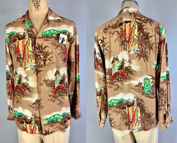The Passport to Paradise - Boys Linen Passport Stamp Hawaiian Shirt