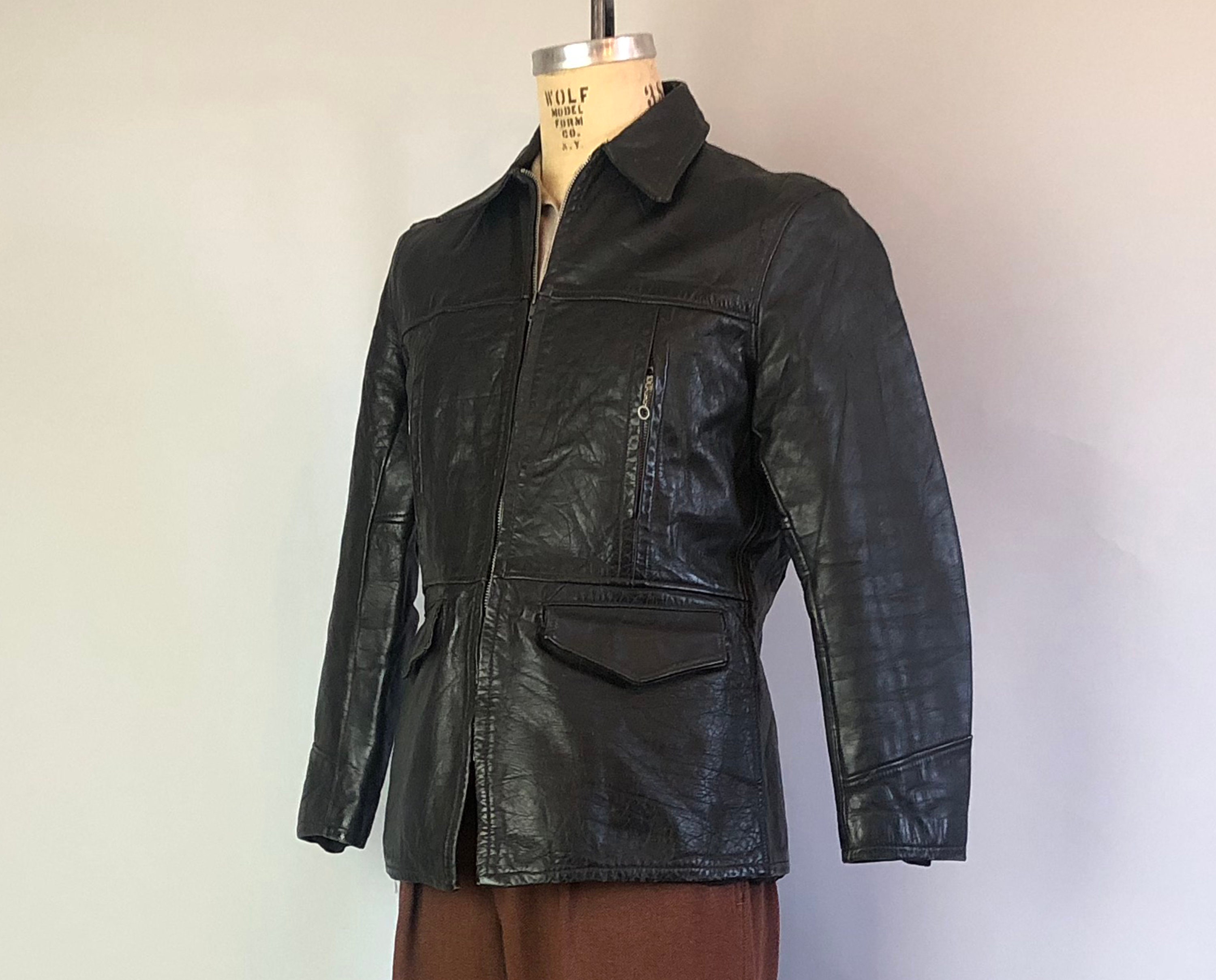 1950s Mens Harley Davidson Moto Jacket | Vintage 50s Grease Black ...