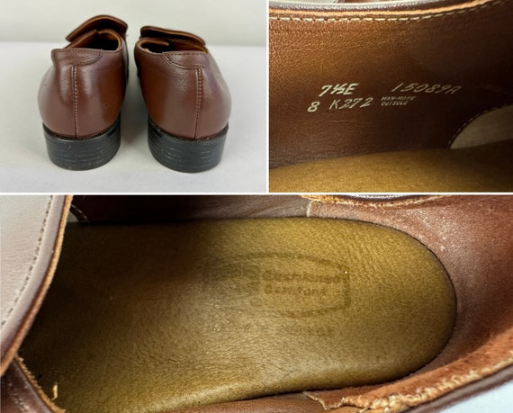 1950s Laid Back Dandy Loafers | Vintage 50s Cedar Brown Leather