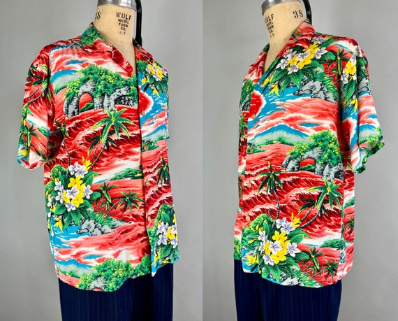 1950s Lava Lake Shirt | Vintage 50s Hawaiian Shor… - image 4