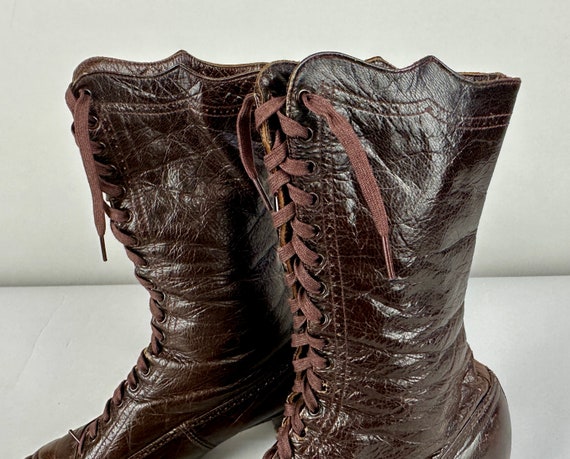 1800s Blessed Brown Boots | Vintage Antique Victo… - image 5