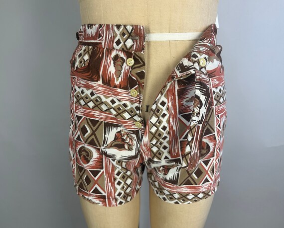 1950s Conch Shell Cabana Shorts | Vintage 50s Cot… - image 7