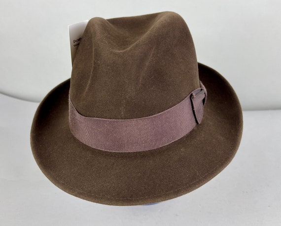 1950s Fashionable Fedora | Vintage 50s Chocolate Brown Fur