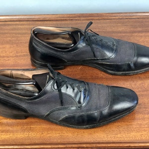 1940s Ventilated Mens Shoes Vintage 40s Black Apron Toe - Etsy