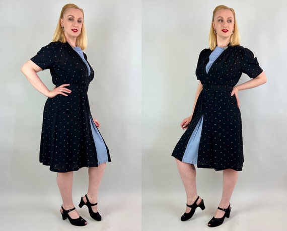 1930s Confetti Cannon Dress | Vintage 30s Rayon C… - image 3