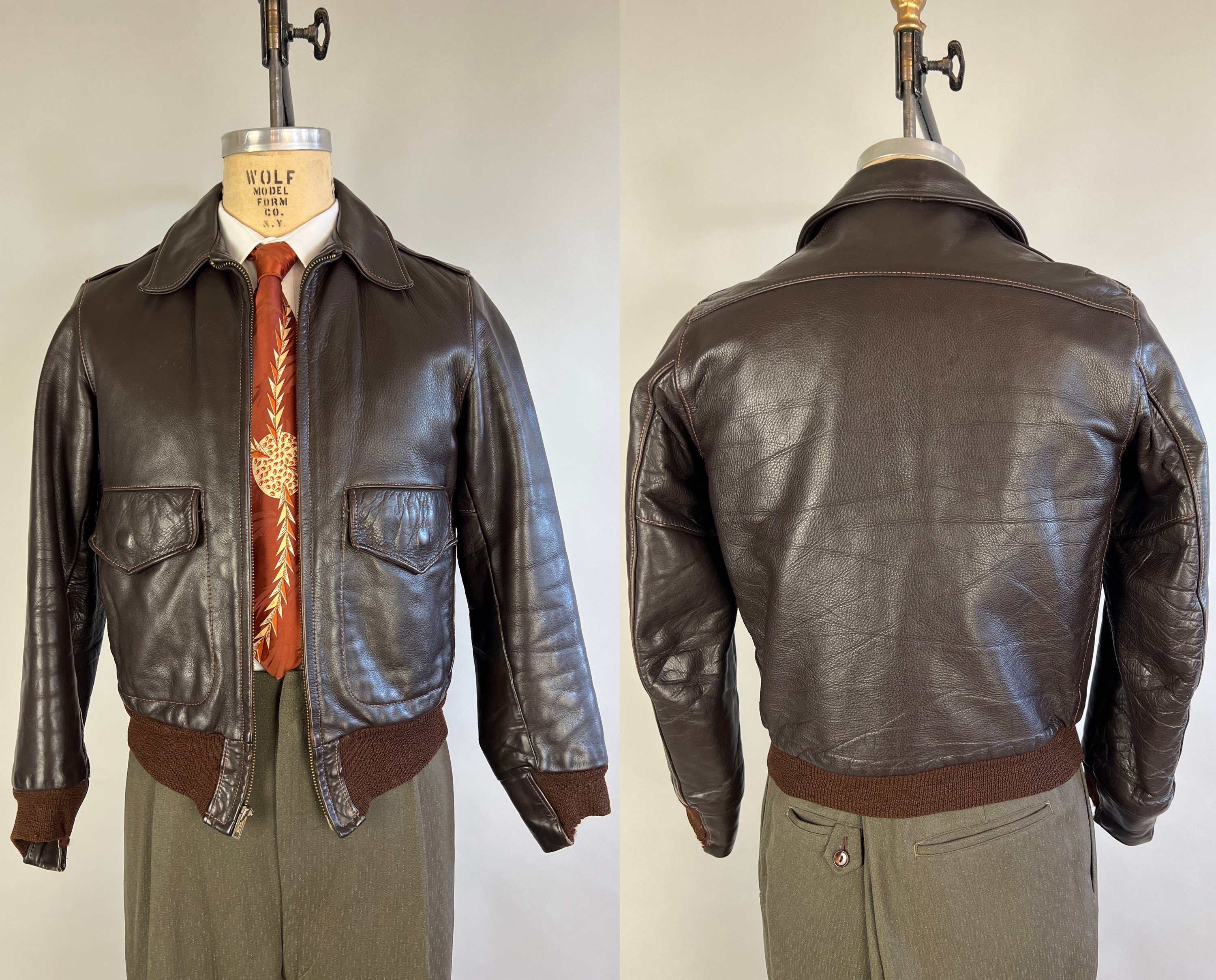 1950s Golden Gate Flyer Jacket Vintage 50s Umber Brown - Etsy